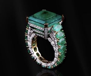 Bagues tendance en or 18 carats et argent 925 plaqué, avec moissanite blanche VVS taille diamant et bande torsadée, certifiées IGI - Product Image 3