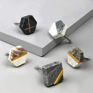 Boutons en marbre crème et marron les plus vendus avec taille de forme de couleur personnalisée fabriqués en Inde Article - Product Image 6