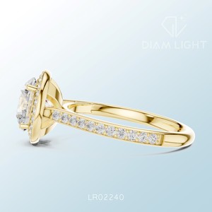 Anillo de racimo redondo premium hecho a medida con diamante cultivado en laboratorio certificado por IGI, diseño de joyería fina elegante hecho a mano. - Product Image 5