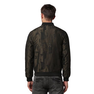 Nouveau blouson aviateur de style High Street pour hommes avec broderie Tailles de couleurs personnalisables Fermeture à glissière antibactérienne Fabriqué au Pakistan - Product Image 3