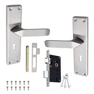 100% prix d'usine en gros de haute qualité diverses couleurs poignée sécurité en bois porte intérieure mortaise poignée levier serrures - Product Image 1