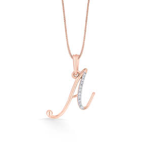Diamond Letter <b>Alphabet</b> Pendant Necklace - Product Image 3