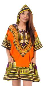 Haut à capuche Dashiki africain pour hommes et femmes avec capuche, chemise traditionnelle, caftan, haut bohème africain, chemise mexicaine, tailles S M L XL XXL - Product Image 2