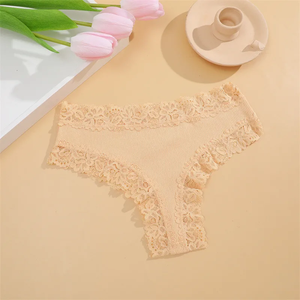 2024 gros Direct usine Sexy dentelle coton femmes XL culotte taille basse string Logo prix promotionnel Collection de sous-vêtements - Product Image 4