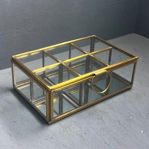 Decorative Jewellery <b>box</b> with multi partition storage <b>box</b> made metal glass/<b>mirror</b> jewellery organizer - Product Image 3