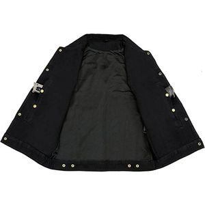 Chaleco de Motociclista de Mezclilla Personalizado y Transpirable para Hombre, Estilo Urbano, 100% Algodón, Servicio OEM - Product Image 3