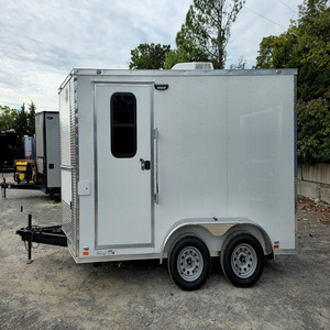 Remorque de restauration mobile blanche 7x12 avec toit en V, entièrement équipée, pour la vente de pizzas, à vendre - Product Image 6