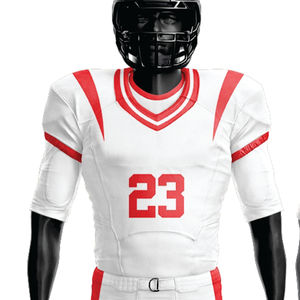Personnalisé 100% Polyester Sublimé Uniforme De Football Américain pour Hommes Respirant Blanc Rouge Tackle Twill Team Gear Maillot Court - Product Image 2