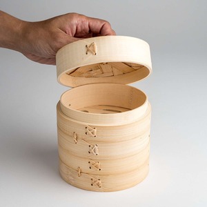 Juego de vaporeras comerciales al mejor precio para dim sum y dumplings, cestas de vapor de bambú natural - Product Image 3