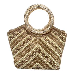 Best Seller Designer <b>Beaded</b> <b>Handbag</b> Purse with Open Closure and Sequined Decoration for Export - Product Image 1