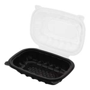 ProTakeOut [8 X 8] Contenants à emporter bicolores à 1 compartiment, lot de 150, en PP durable, sans BPA, compatibles micro-ondes, pour restaurants - Product Image 1
