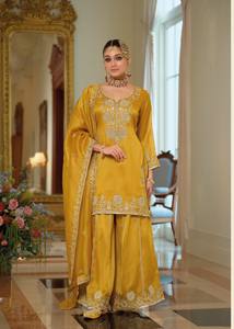 Conjunto Kurti Palazzo con Bordado de Lentejuelas de Chinon, Hermoso y Moderno, para Mujer - Product Image 2