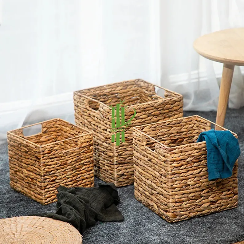 Handmade from Vietnam Seagrass basket natural woven laundry hamper Baskets hot sale 2023