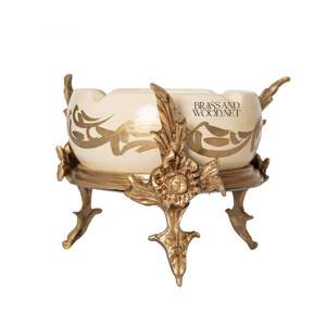 Vintage Ornamental <b>Ashtray</b> with Gold Accents Classic Decorative Table Accessory - Product Image 3
