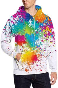 Sweats à capuche unisexes Pulpver chemises à fausse teinture blanchie pour hommes et femmes avec sublimation chaude conception de blanchiment polaire d'hiver personnalisation vierge - Product Image 2