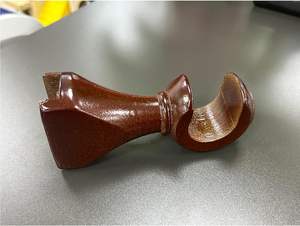 Juego de 2 uds de soportes para Barra de cortina, soportes de madera, ganchos para ventana para barra de cortina, 2,9 cm/1,1 pulgadas de diámetro, rojo y marrón - Product Image 4