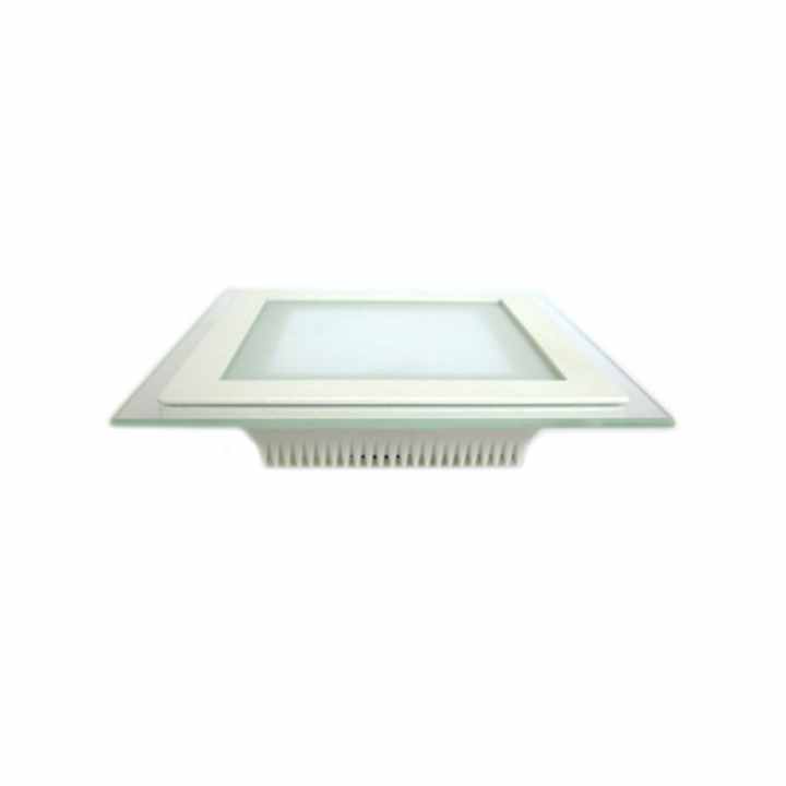 12W Square LED Recessed Spotlight, Cool White, with Glass, Modern Style, Bathroom and Living Room Lighting, SKU-4741 -