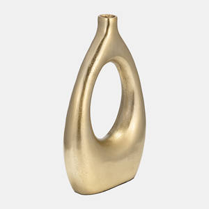 Jarrón de metal de color dorado, decoración de metal atemporal, florero personalizable, jarrón elegante personalizado para el hogar y la Oficina - Product Image 2