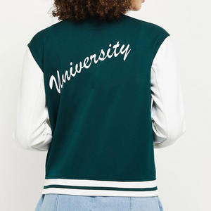 Chaqueta universitaria personalizada 2025, chaqueta universitaria de lana en blanco con el logotipo bordado del cliente de tu marca, chaqueta universitaria de béisbol para mujer, chaqueta universitaria para mujer - Product Image 2