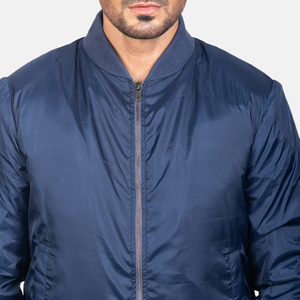 High Street Style Winter Bomber Jacket con cuello en V Cierre de cremallera Nylon Shell Plain Dyed Technics Servicio OEM disponible - Product Image 5