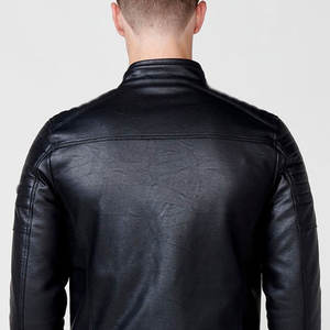 Chaquetas de moda hechas de cuero genuino para hombre con cuello levantado/Chaquetas de cuero de moda para hombre de alta calidad 100% - Product Image 4