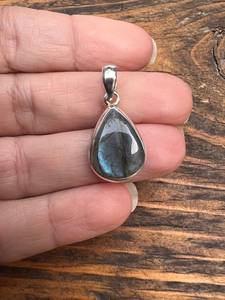 Handmade Sterling Silver Labradorite Pear Cut Bezel Setting Pendant Trendy AAA Quality <b>Boho</b> Necklace Women Engagement <b>Wedding</b> - Product Image 3