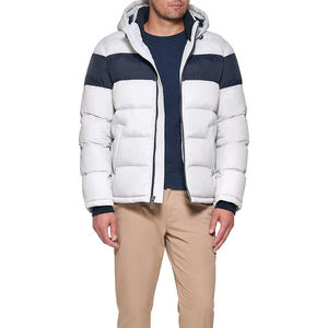 Veste à capuche en laine High Street pour hommes Service OEM Hiver Fermeture à glissière Technique lavée Nylon Devant Disponible Standard Big Tall - Product Image 5