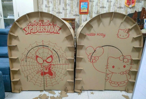 <b>Children</b> Entertainment and Shelter Corrugated Board House Cardboard Customized Kids Portable Paper <b>Playhouse</b> - Product Image 6