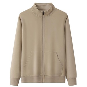 Sudadera con capucha y cremallera de lana de Color sólido a la moda de talla grande 5XL para hombre, sudadera holgada de algodón 100% para invierno con bolsillos - Product Image 1