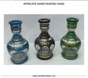 Narguiles Farida, Nuevo Diseño, Narguile de Vidrio Hecho a Mano, Intrincado Diseño Pintado a Mano Egipcio, Jumbo y Kola, Jarrones de Lujo para Fumar Shisha - Product Image 2