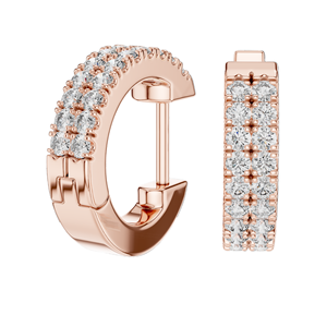 0.2 CT Lab Diamond <b>Hoop</b> <b>Earrings</b> for Women VVS-VS EF Clarity 18KT, 14KT, 10KT Gold & 925 <b>Silver</b> Rose, Yellow, White Gold - Product Image 1