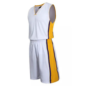 Gants personnalisés OEM de couleur unie jaune Uniformes de basket-ball de ville Impression par sublimation comme motif Vêtements d'équipe de basket-ball 2025 - Product Image 4