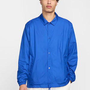 Vestes d'entraîneurs de support vintage pour hommes 100% nylon teint uni appliques hiver golf polyester veste d'entraîneurs service OEM disponible - Product Image 1