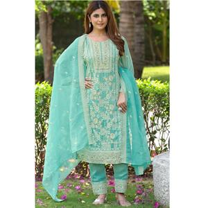 Ensemble Salwar Kameez élégant pour femmes avec broderie lourde et Dupatta assortie au meilleur prix - Product Image 1