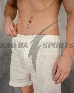 Shorts de bain respirants en dentelle pour hommes, grandes tailles, 100% coton, couleur unie, OEM, faible MOQ, qualité supérieure, séchage rapide à bas prix - Product Image 3