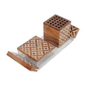 Producto caliente madera madre de perla incrustaciones Mubkhar para Ramadán Eid vacaciones hecho a mano de alta calidad al por mayor de Vietnam - Product Image 2