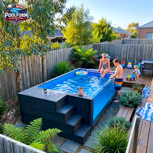 Piscine hors sol en fibre de verre durable pour enfants, spa familial extérieur - Product Image 3