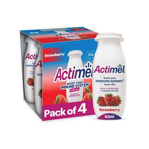 Achat Danonee Actimel Nature, boisson au yaourt 6x100ml-Danonee Actimel produit laitier fermenté aromatisé à la fraise 1.5% 100g - Product Image 3