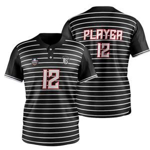 Pinstripe Baseball Jersey Wholesale High Quality Custom Embroidery Youth Baseball Jersey - Product Image 4