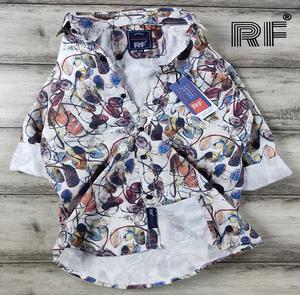 Camisas de lino de manga larga para niños, precio al por mayor, último diseño a la moda, estampado de moda, estilo informal, tela de algodón para niños - Product Image 1