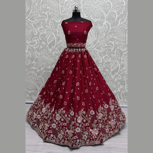Impresionante lanzamiento nuevo diseñador diente de león bordado boda desgaste Lehenga colecciones fabricante por Royal Export en Surat - Product Image 5