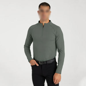 Chemise d'entraînement équestre à manches longues pour homme, en polyester/spandex, respirante, anti-odeur, à séchage rapide, pour l'équitation - Product Image 1