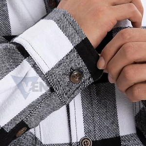 Camisas de Franela Personalizadas para Hombre, Manga Larga, a Rayas, Ecológicas, 100% Algodón, Color Personalizado, para Otoño e Invierno - Product Image 6