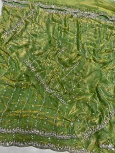 เสื้อส่าหรีผ้าไหมสีเขียวส่าหรีมีแฟนซีสำหรับผู้หญิงสำหรับงานเทศกาลแต่งงานแบบดั้งเดิมที่สวยงาม - Product Image 3