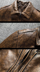 Chaqueta de piel de oveja genuina de diseñador para hombre, abrigo de Invierno Estándar, abrigo de lona de calle alta con múltiples bolsillos, impermeable a prueba de viento - Product Image 2