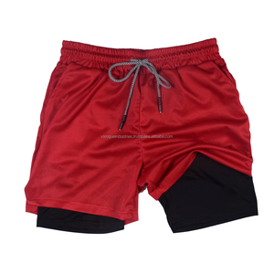 Shorts Homme en Coton 100% Coupe Personnalisée Color Block, Design Patchwork Multi-Panneaux, Imperméable, Séchage Rapide, Style Urbain, Élastique - Product Image 2