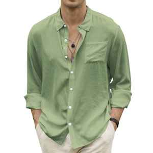 Camisas de vestir de hombre personalizadas camisas de vestir formales de oficina de manga larga sin arrugas para hombre - Product Image 6