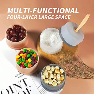 Distributeur de formules Distributeur de <span class=keywords><strong>lait</strong></span> en poudre pour bébé Boîtes de céréales essentielles blanches Toddle Baby Snacks Boîte de rangement des aliments - Product Image 5