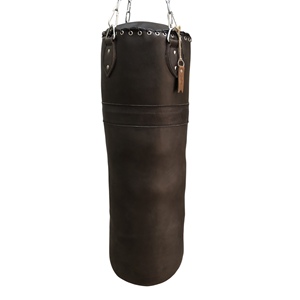 5 BOLSAS DE PERFORACIÓN-100cm con cadenas-MARRON OSCURO-OFERTA VENTA-100% Cuero de vaca para entrenamiento Gimnasio Entrenamiento Práctica DE BOXEO - Product Image 1