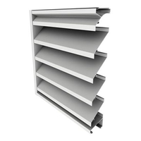 Panneau à lamelles en aluminium résistant au sel pour balcon côtier, protection solaire extérieure avec ventilation naturelle et protection quotidienne de l'intimité